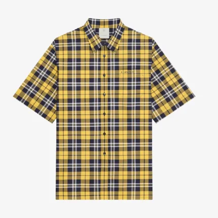 Givenchy Yellow Checked Shirt in Cotton