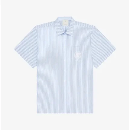Givenchy Striped Crest Cotton Shirt