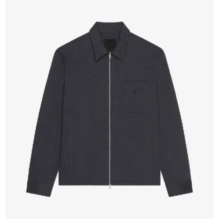 Givenchy Zipped Shirt in Fleece With 4G Detail