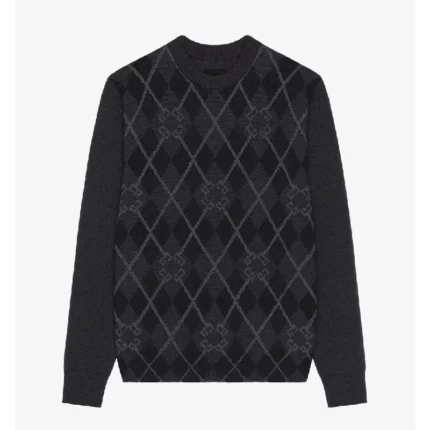 Givenchy Sweater in Monogram 72 Argyle Wool