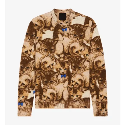 Givenchy Sweater Combines Elegance in Cat Jacquard