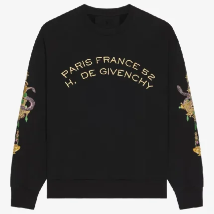 Givenchy Wool Black Sweatshirt Print Chandelier